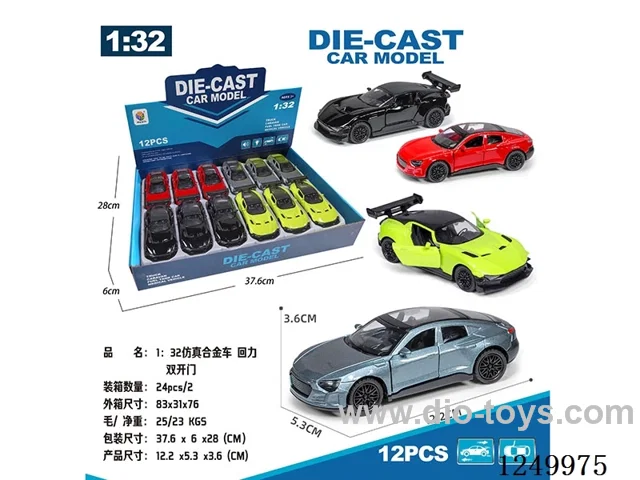 1:32 pull back alloy car 12PCS