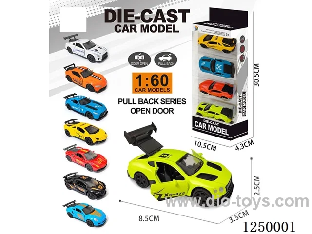 1:60 pull back alloy car 8 mixed