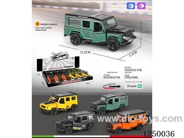 1:32 pull back alloy car W L/M 12PCS