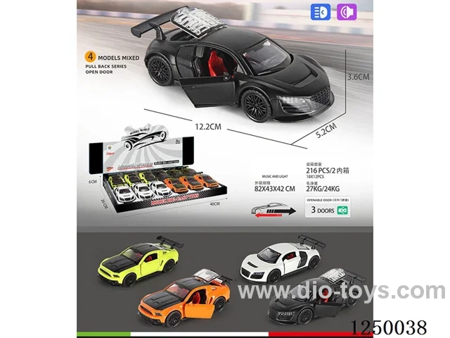 1:32 pull back alloy car W L/M 12PCS