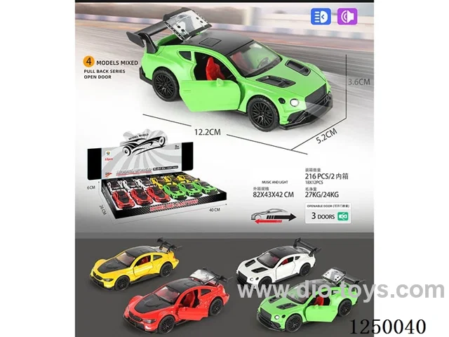 1:32 pull back alloy car W L/M 12PCS