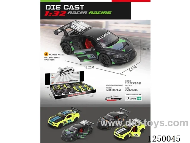 1:32 pull back alloy car 12PCS