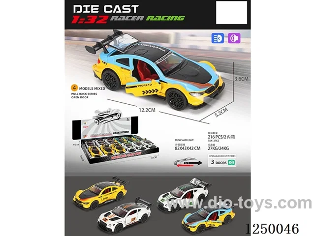 1:32 pull back alloy car W L/M 12PCS