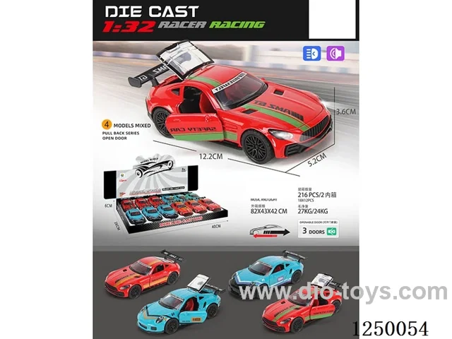 1:32 pull back alloy car W L/M 12PCS