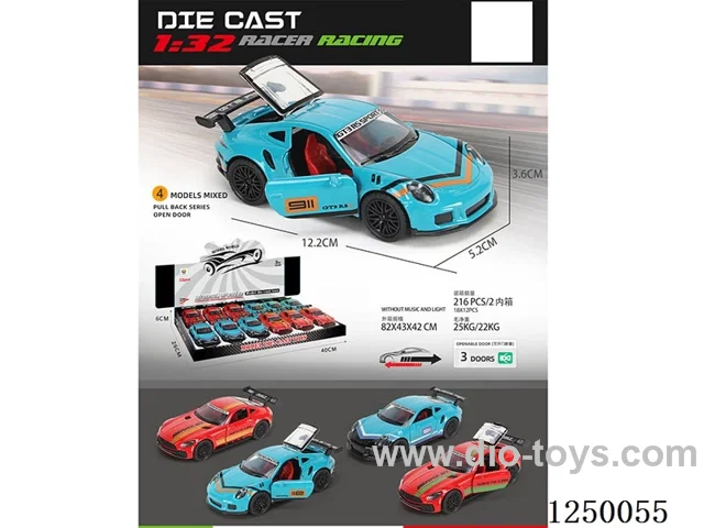 1:32 pull back alloy car 12PCS