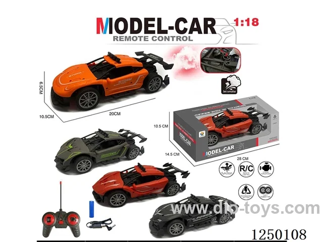 1:18 27MHZ 4ch RC car with spray included battery