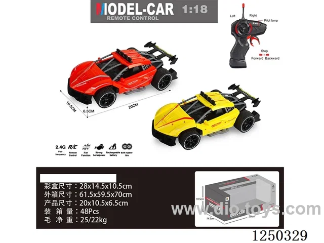 1:18 2.4G 4ch RC car not included battery