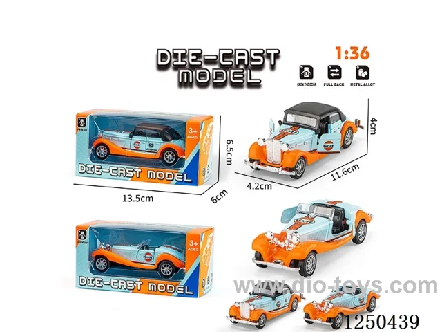 1:36 pull back alloy car