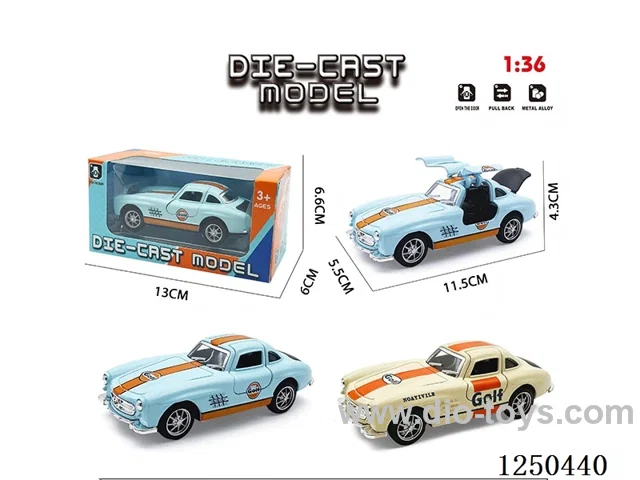 1:36 pull back alloy car