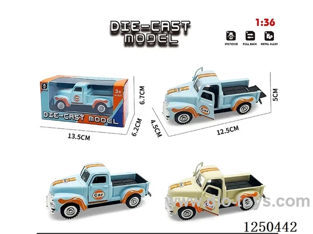 1:36 pull back alloy car