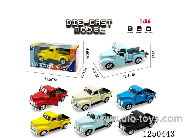 1:36 pull back alloy car