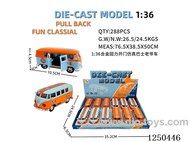 1:36 pull back alloy car 12PCS