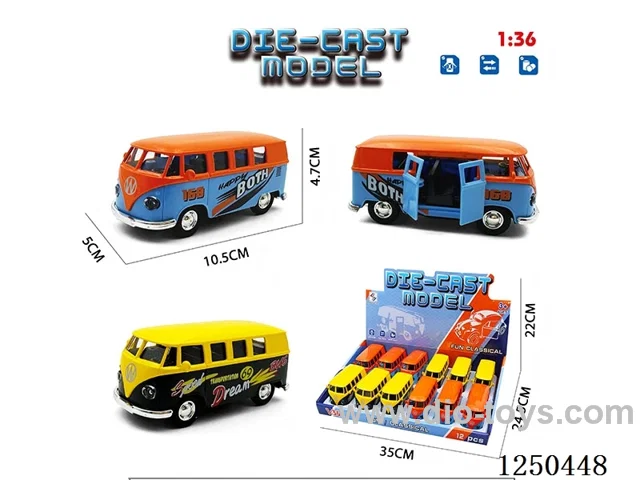 1:36 pull back alloy car 12PCS