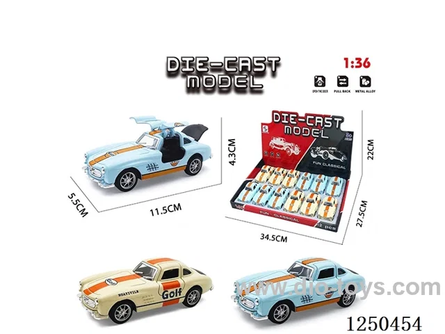 1:36 pull back alloy car 12PCS