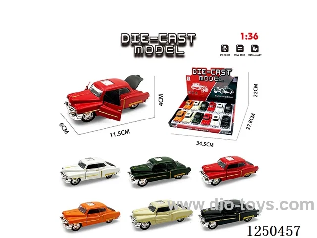 1:36 pull back alloy car 12PCS