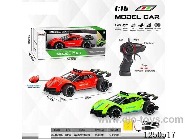 1:16 4ch 2.4G rc car included battery