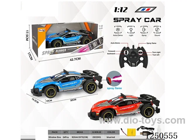 1:12 4ch 2.4G rc car included battery with spray