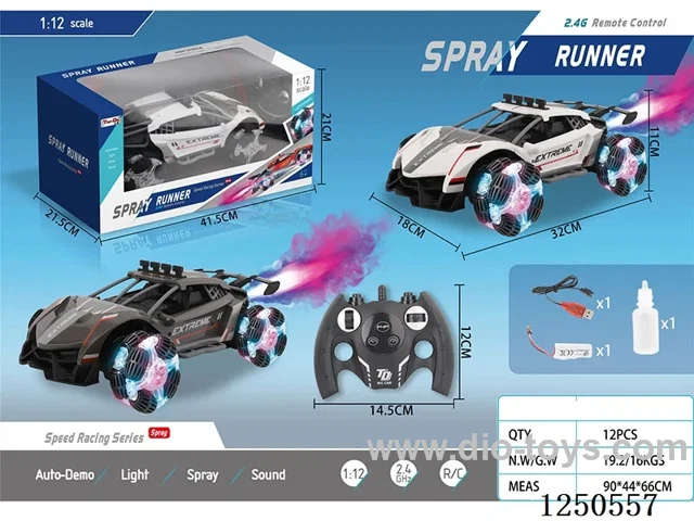 1:12 4ch 2.4G rc car included battery with spray