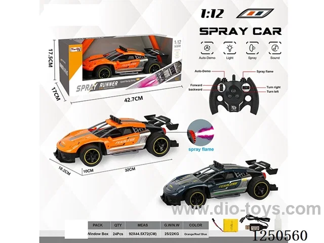 1:12 4ch 2.4G rc car included battery with spray