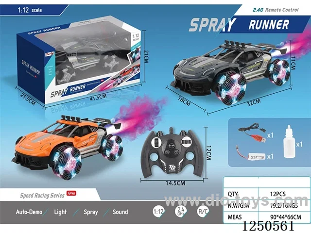 1:12 4ch 2.4G rc car included battery with spray