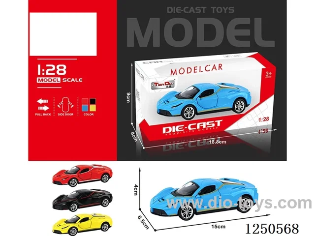 1:28 pull back alloy car