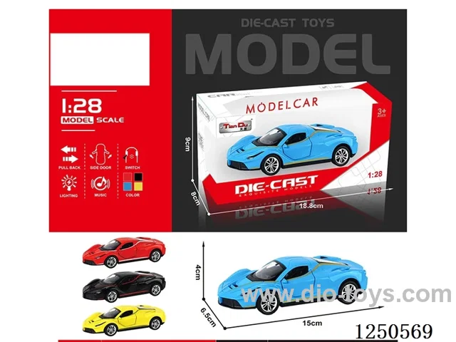 1:28 pull back alloy car W L/M