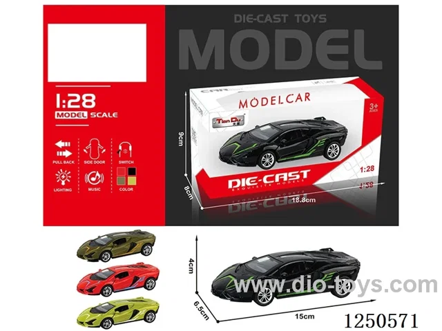 1:28 pull back alloy car W L/M