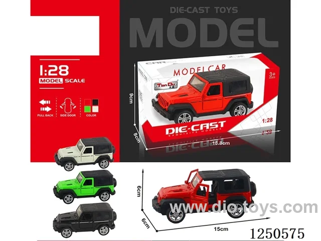 1:28 pull back alloy car