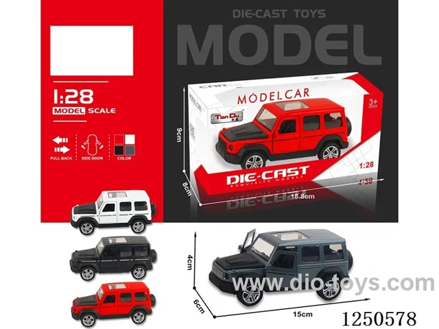 1:28 pull back alloy car