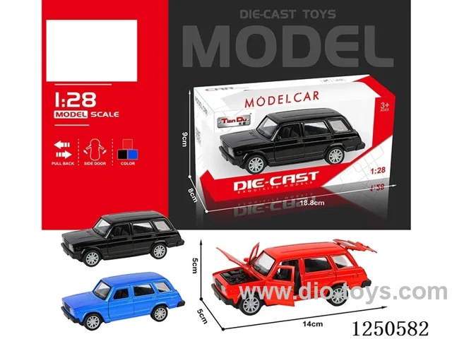 1:28 pull back alloy car