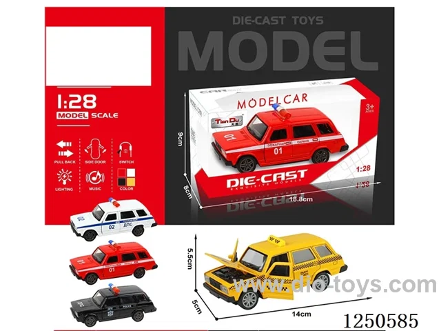1:28 pull back alloy car W L/M