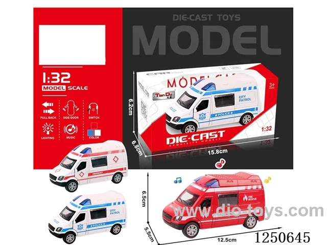 1:32 pull back alloy car included battery W L/M