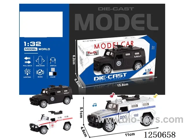 1:32 pull back alloy car included battery W L/M