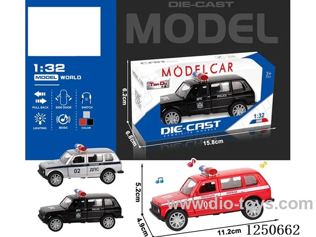 1:32 pull back alloy car included battery W L/M