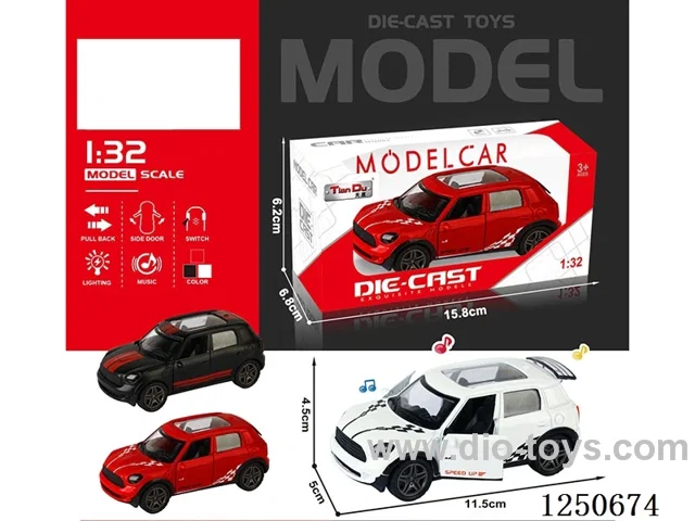 1:32 pull back alloy car included battery W L/M