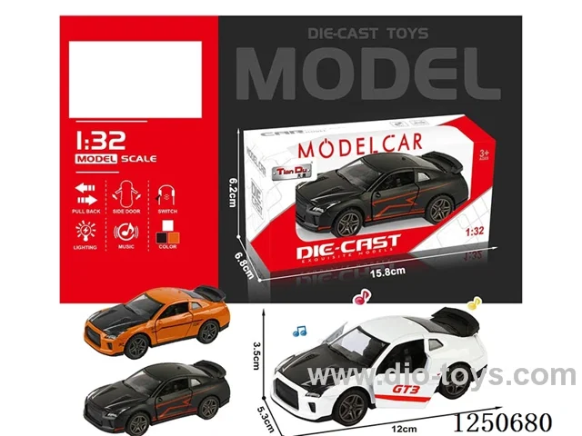 1:32 pull back alloy car included battery W L/M