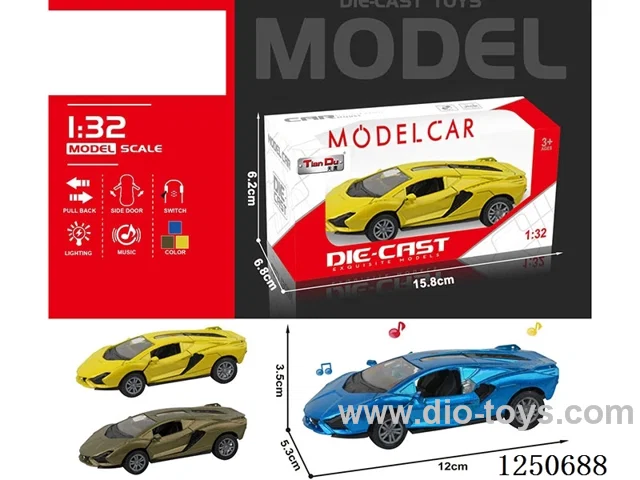 1:32 pull back alloy car included battery W L/M