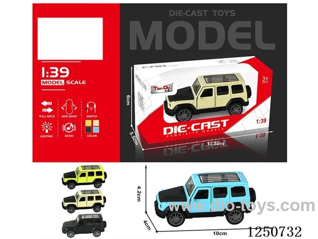1:39 pull back alloy car included battery W L/M
