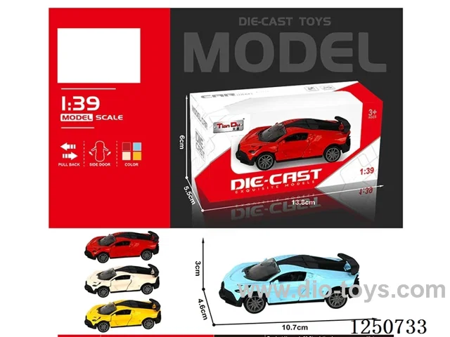 1:39 pull back alloy car