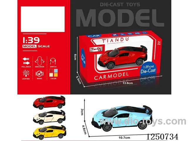 1:39 pull back alloy car included battery W L/M
