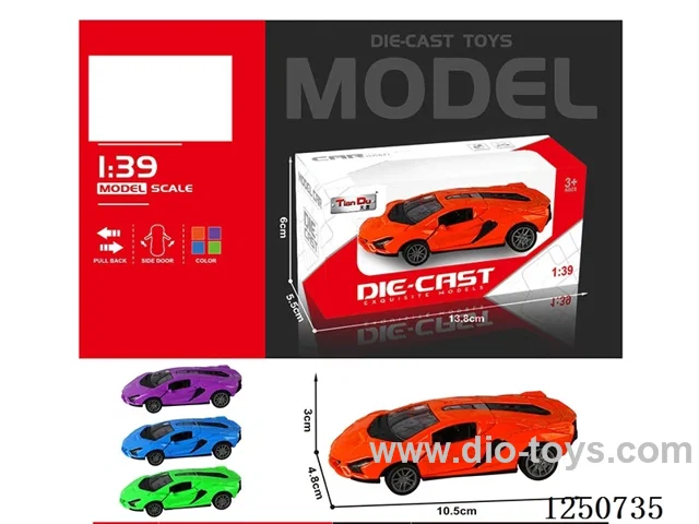 1:39 pull back alloy car