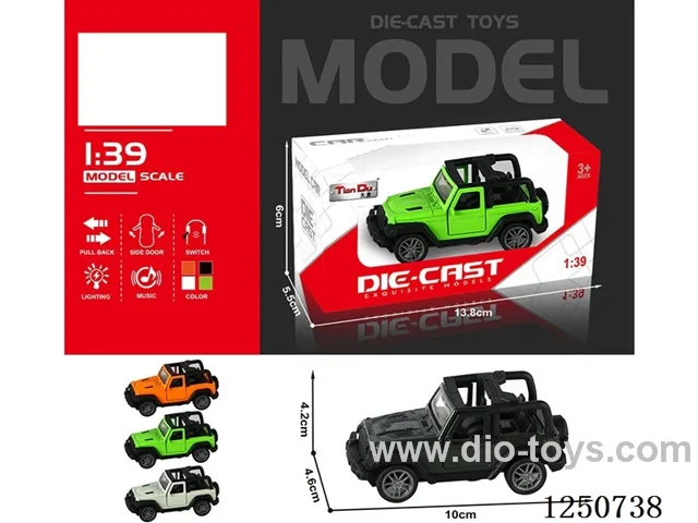 1:39 pull back alloy car included battery W L/M