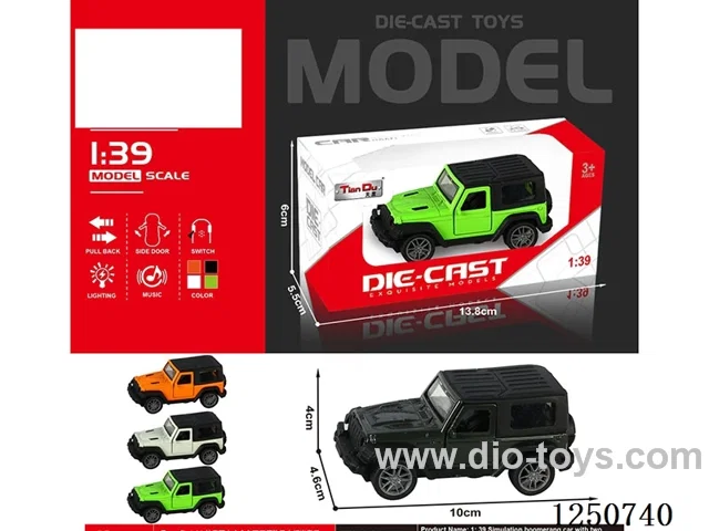 1:39 pull back alloy car included battery W L/M