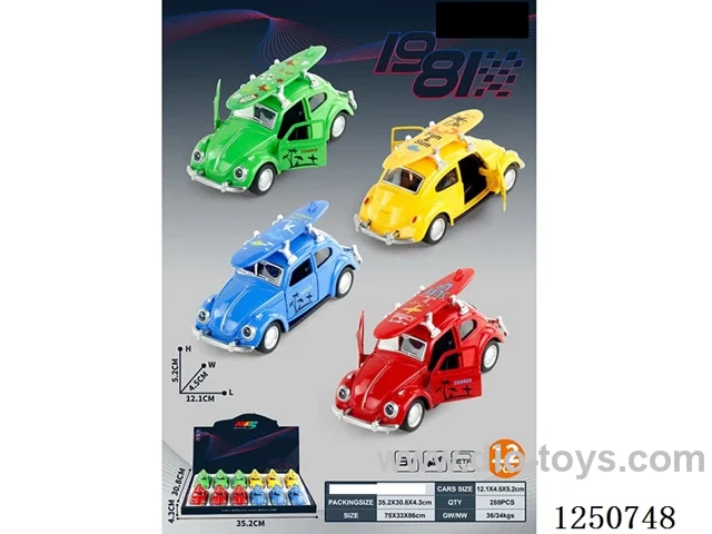 1:36 pull back alloy car 12PCS