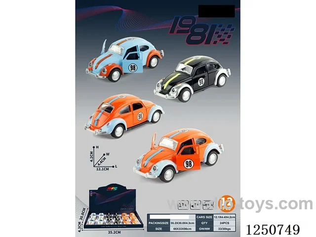 1:36 pull back alloy car 12PCS