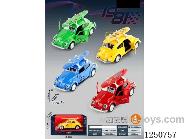 1:36 pull back alloy car