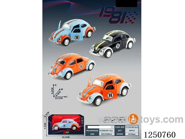 1:36 pull back alloy car