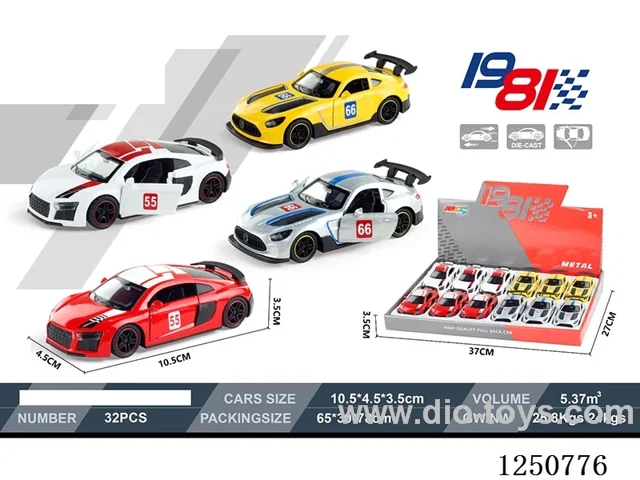 1:43 pull back alloy car 12PCS