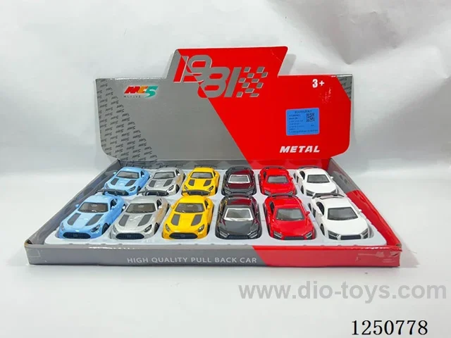 1:43 pull back alloy car 12PCS