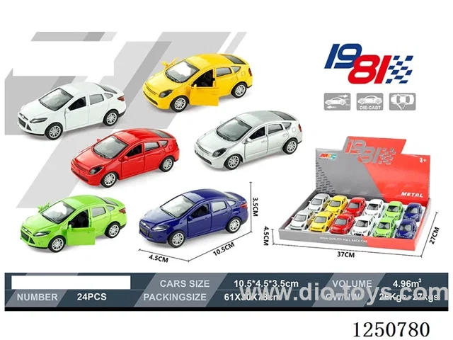 1:43 pull back alloy car 12PCS
